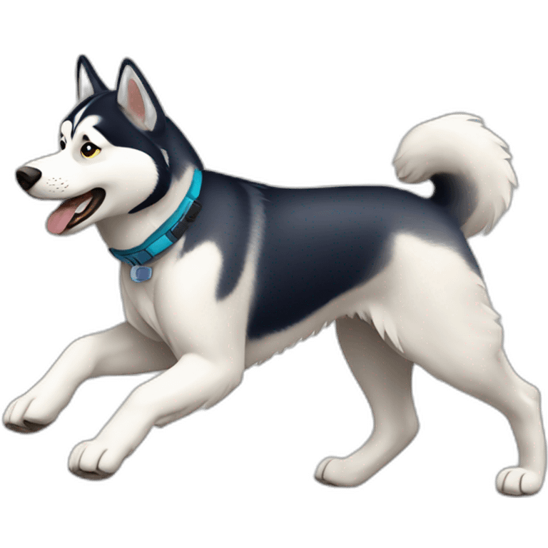 Husky trotting emoji