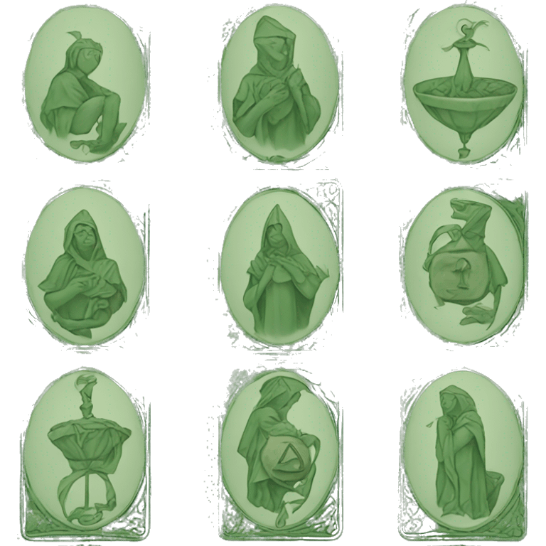 tarot muted green emoji