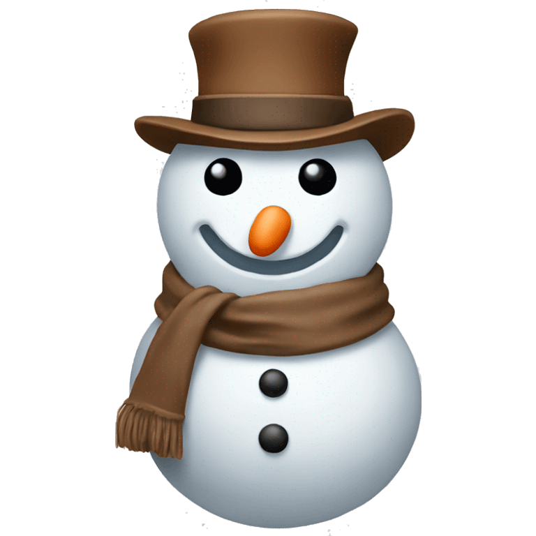 snowman with a brown hat emoji