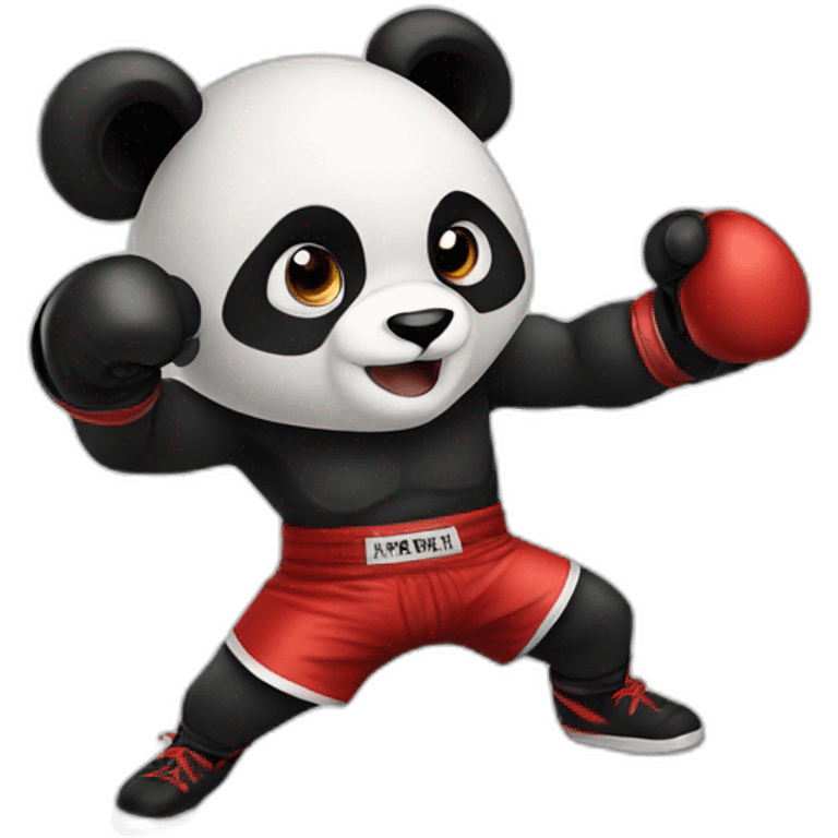  panda boxing  emoji