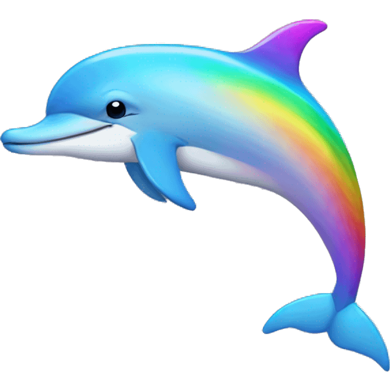 Beautiful rainbow dolphin emoji