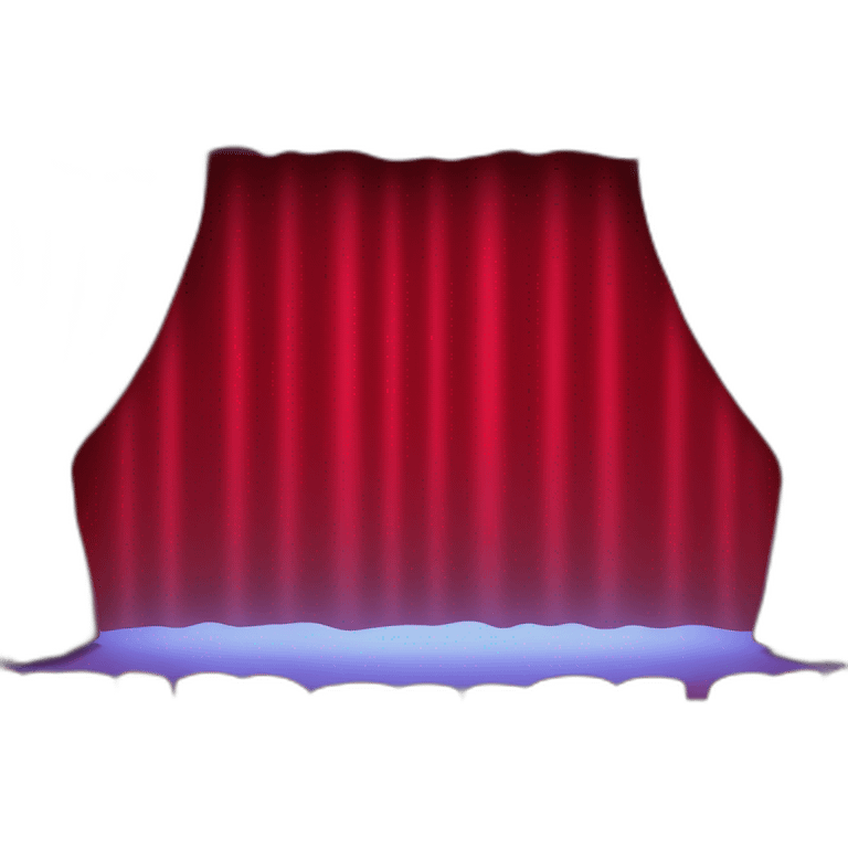 Red stage curtains emoji