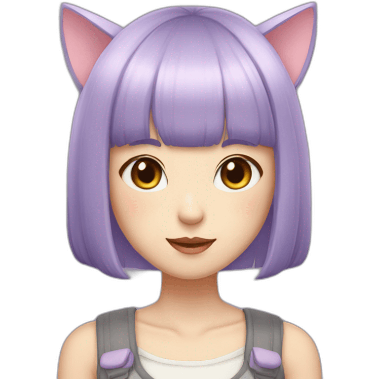 light-purple-blunt-bangs-short-hair-cat-ear-japanese-girl emoji