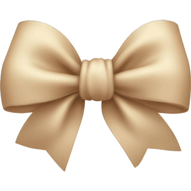 A cute beige bow emoji