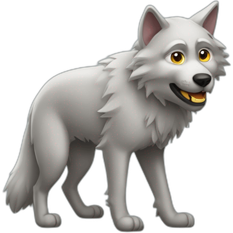 Loup et chat emoji