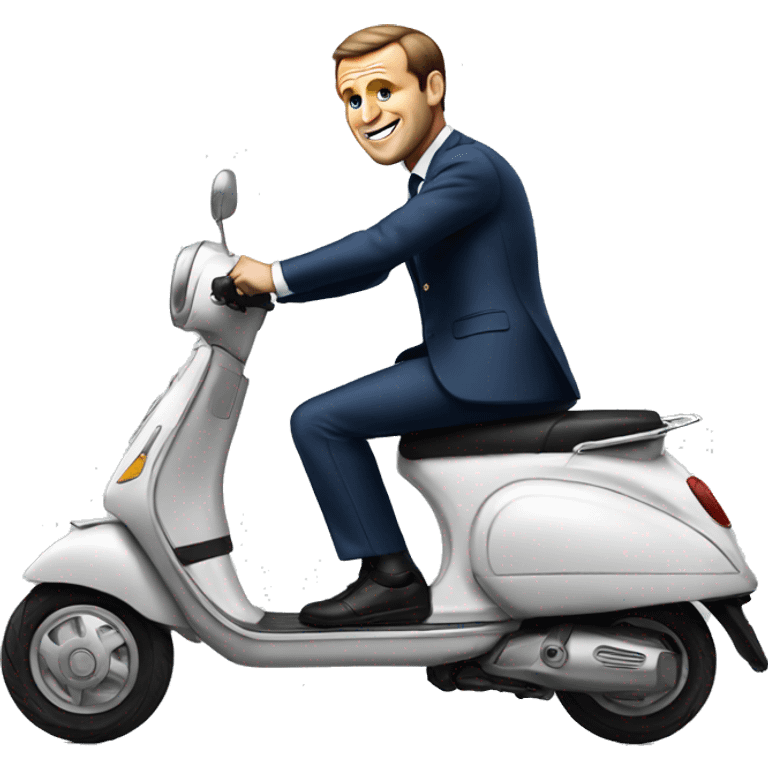 Macron on a scooter  emoji