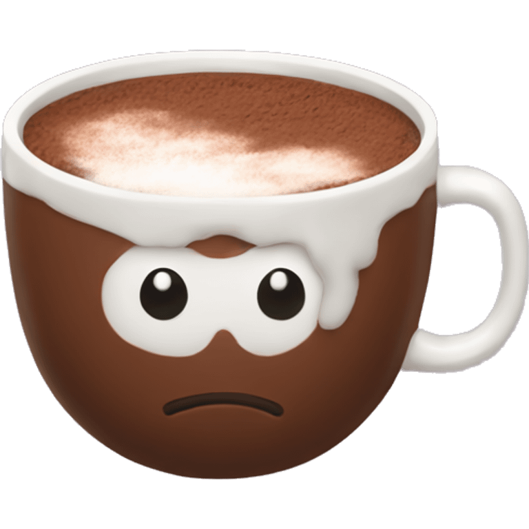 cocoa with foam in an aesthetic mug emoji