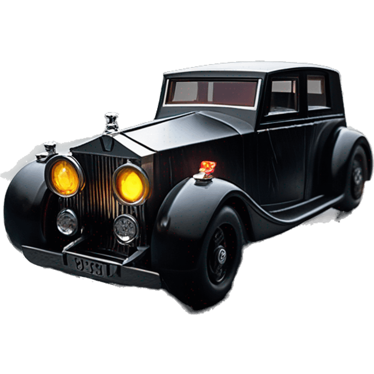    Hot wheels Darth Vader themed 1934 Rolls Royce scary Halloween monster rc car on  dark raining road  emoji