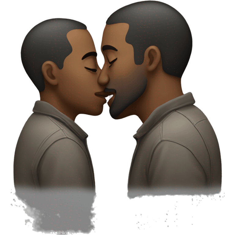 Man and man kissing emoji