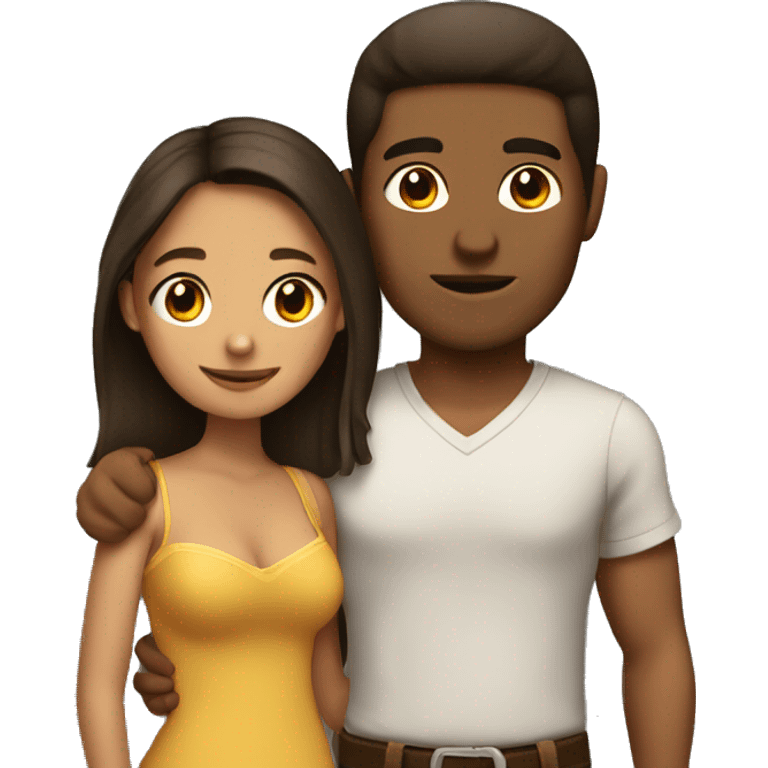 Mexican girl with brown boyfriend emoji