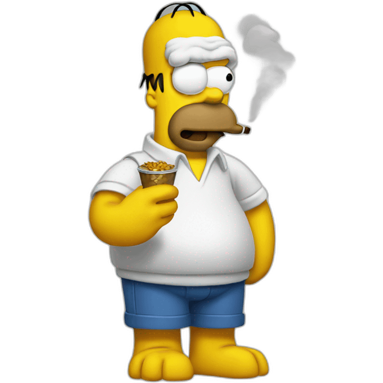 homer smoking emoji