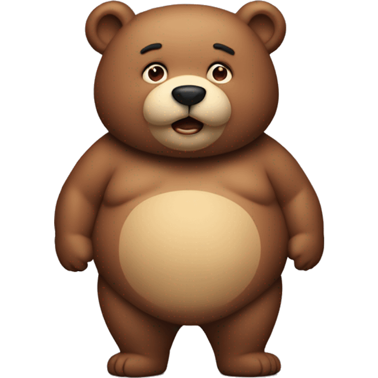 chubby bear with a belly emoji