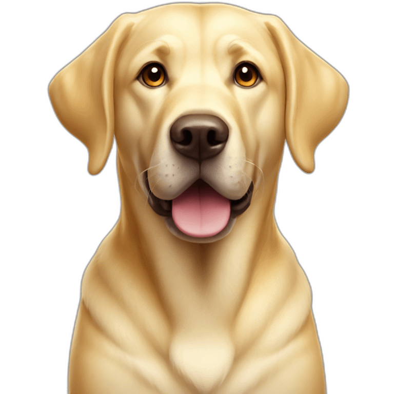 Very cute goofy yellow Labrador emoji