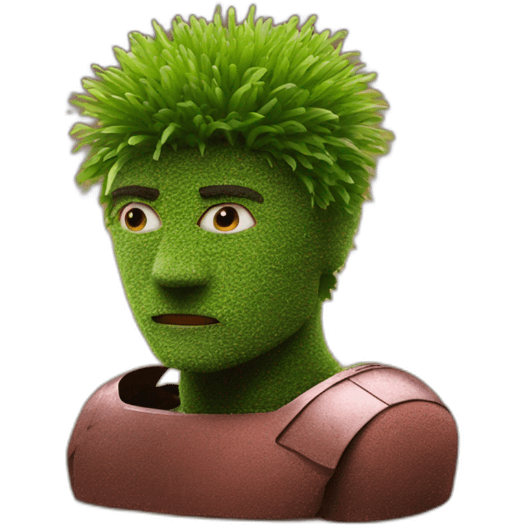 Iron man as chia pet emoji