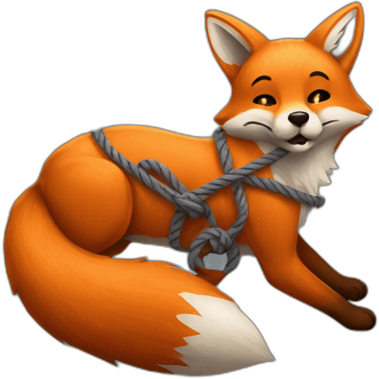 Fox tied up emoji