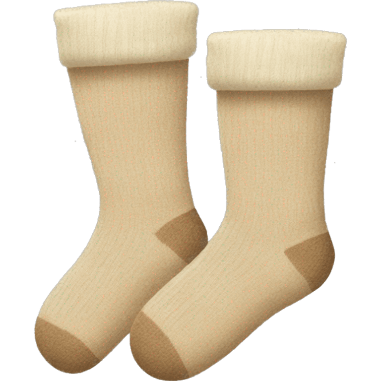 Two beige  socks emoji