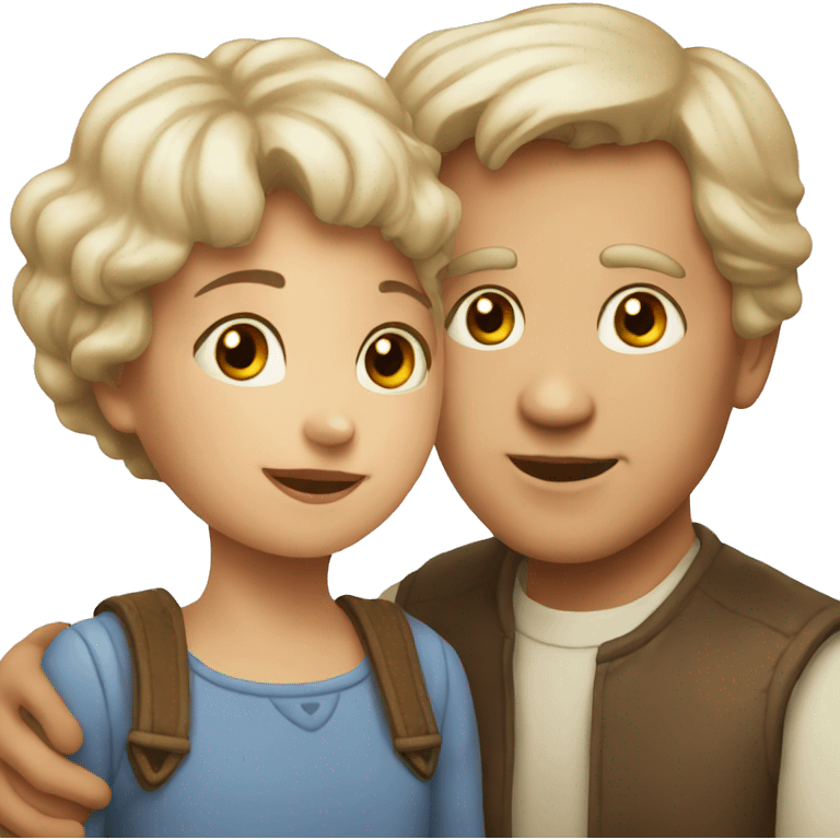 young child and old lovers emoji