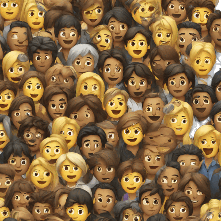 a crowd emoji