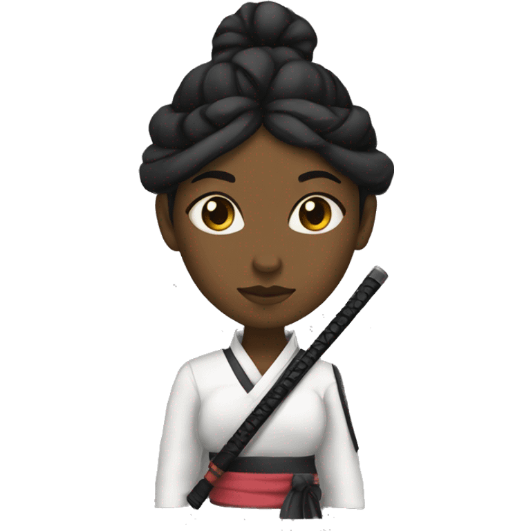  black samourai girl emoji