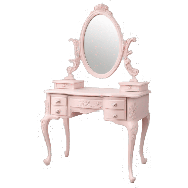 vintage rococo light pink dainty floral vanity emoji