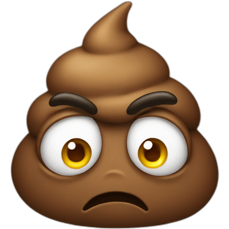 Angry poop emoji