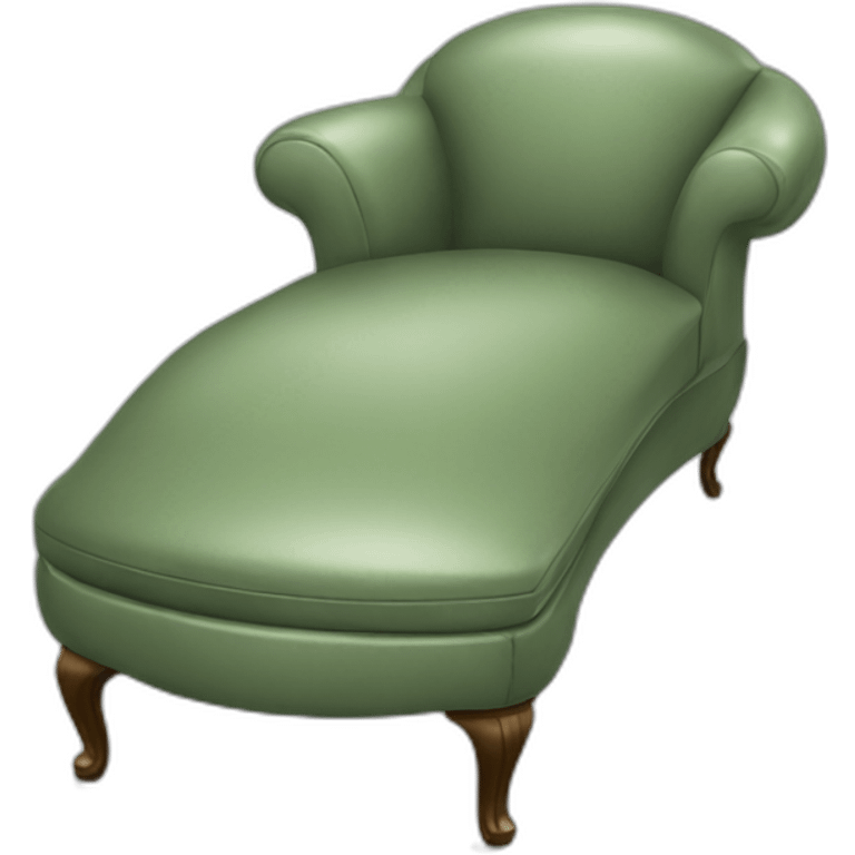 sage green leather chaise lounge emoji