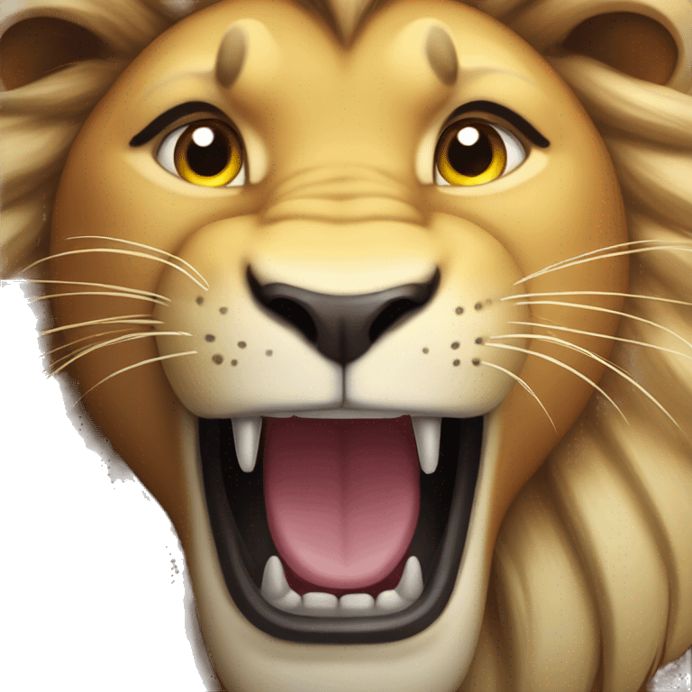 lion smile roar emoji