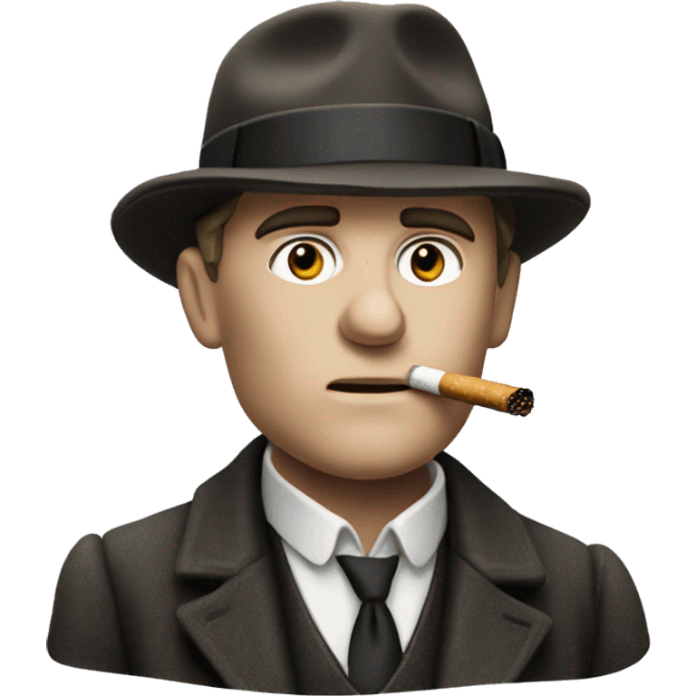 Peaky blinders with cigarette emoji