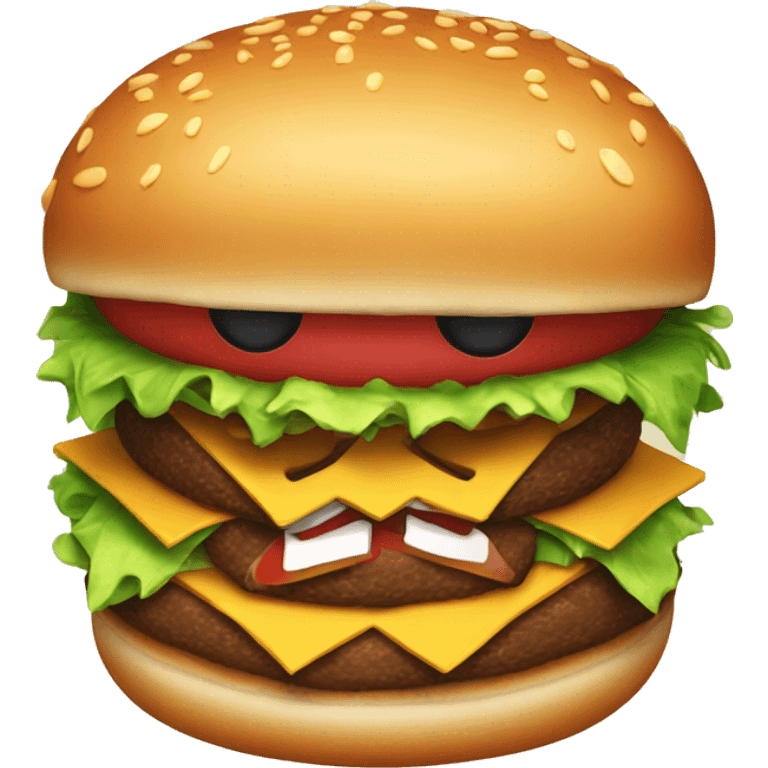 Evil burger  emoji