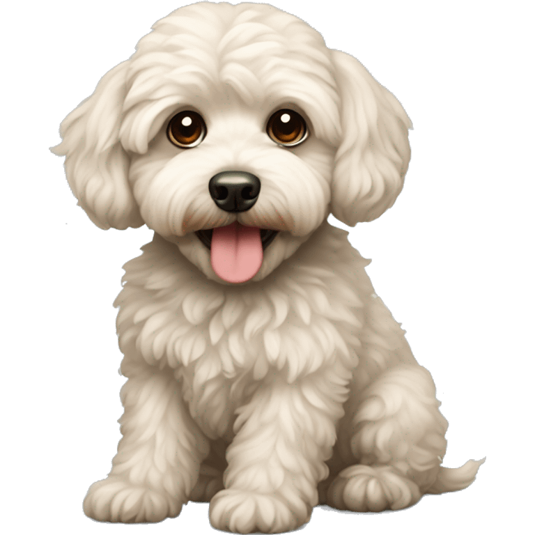 Dog Maltipoo  emoji