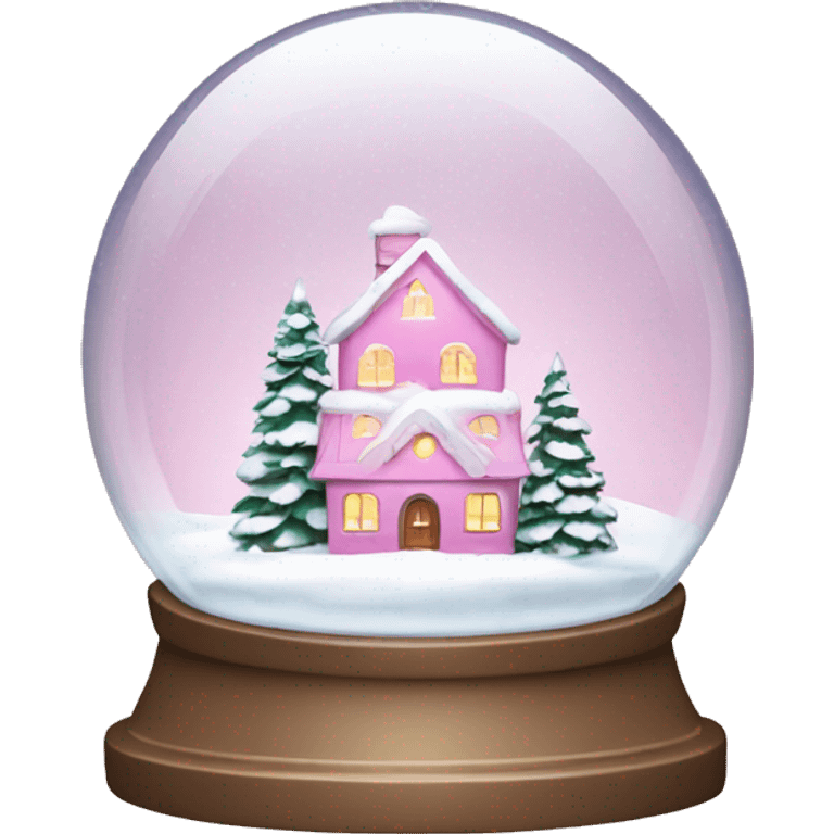 Snowglobe pink Christmas  emoji