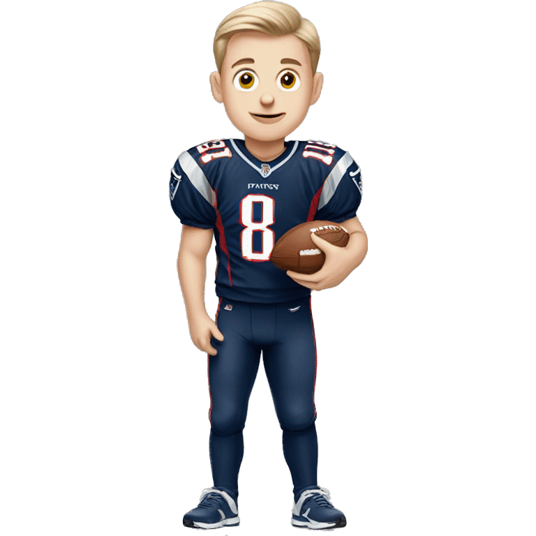 white boy wearing patriots jersey fart emoji