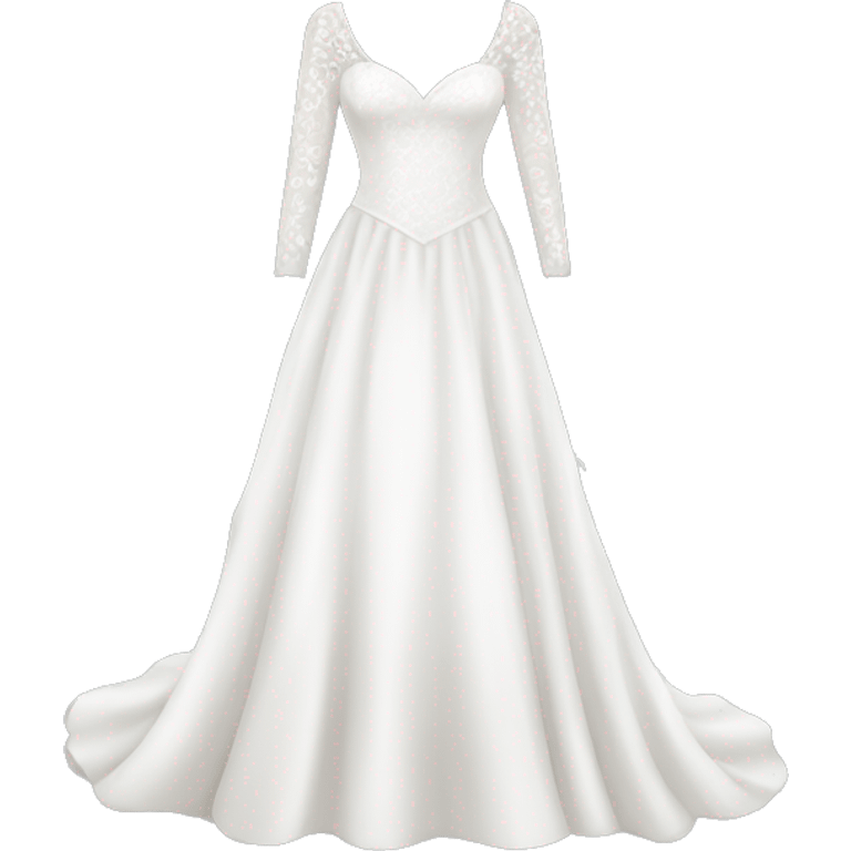 White wedding dress with sleeves emoji