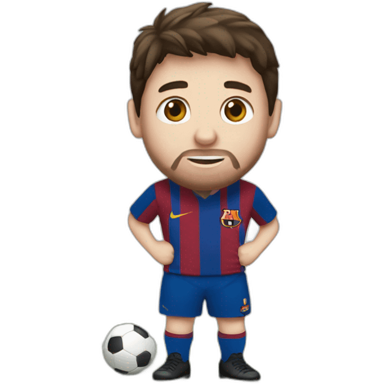 Messi play football emoji