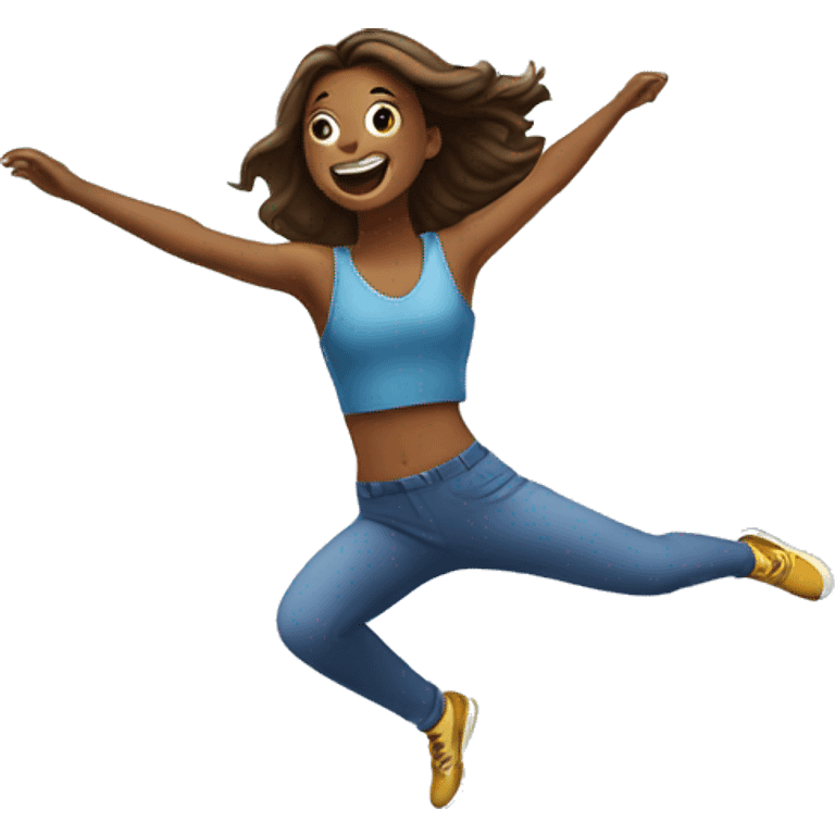 Trampolin Jumping Woman emoji