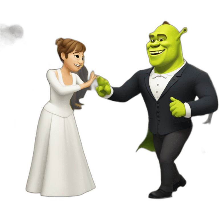 Macron danse avec Shrek  emoji