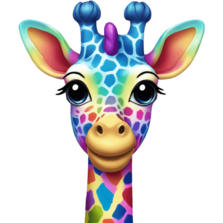 lisa frank rainbow giraffe emoji