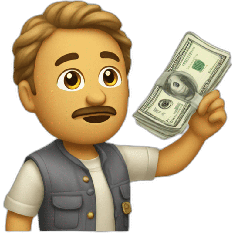 confused southerner giving away money emoji