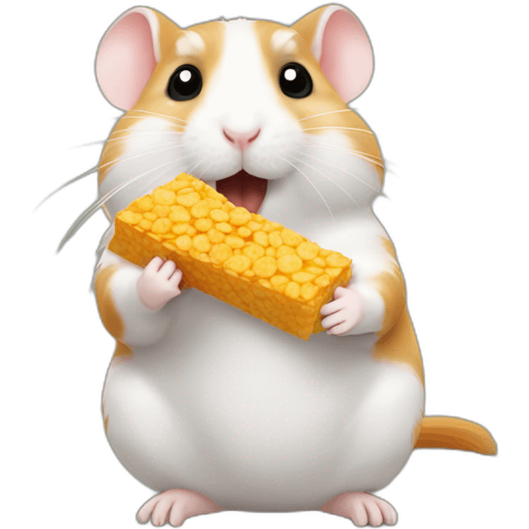 Hamster eating cornflakes emoji