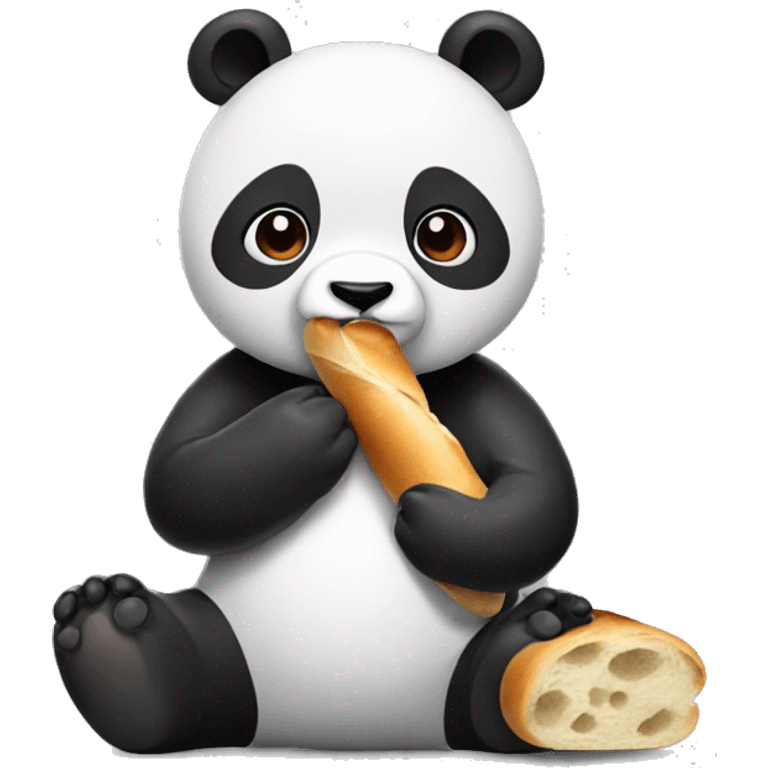 panda eating a baguette emoji