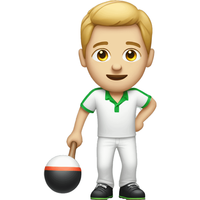 man playing lawn bowls emoji