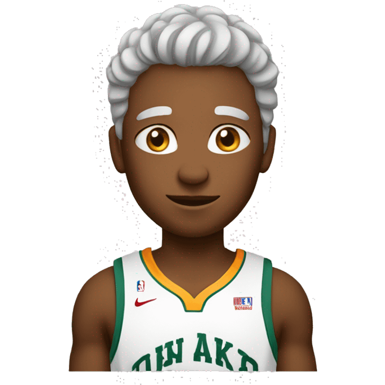 Basket ball young player (13 years) with white hairs emoji