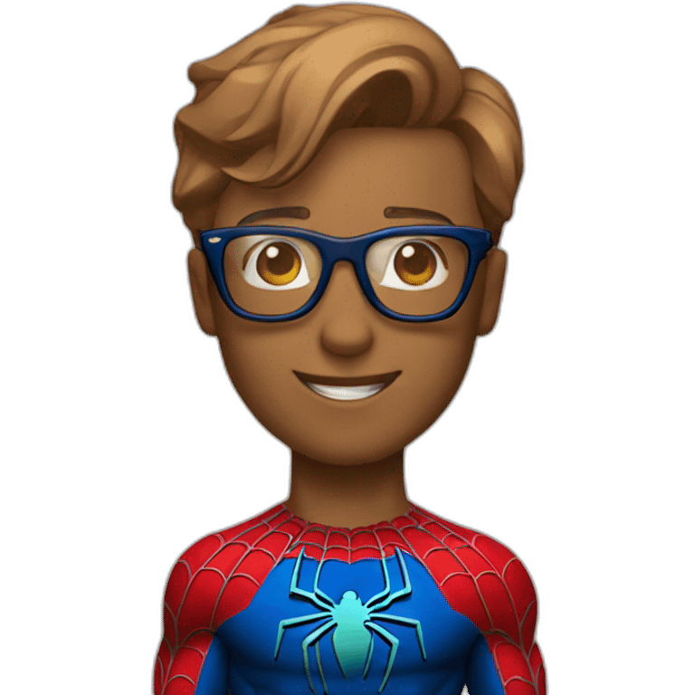 Spider man with ray ban glasses emoji