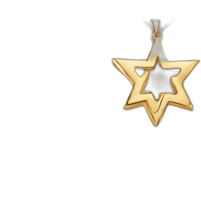 jewish star gold necklace emoji