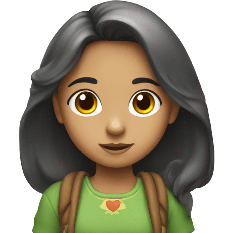 niña con cara chueca emoji