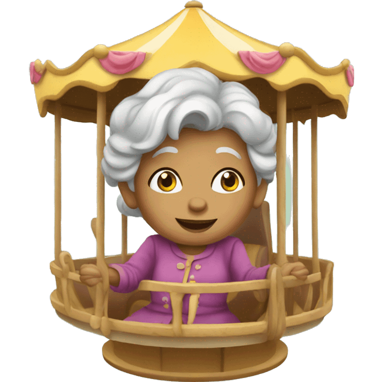 grannies on the carousel emoji