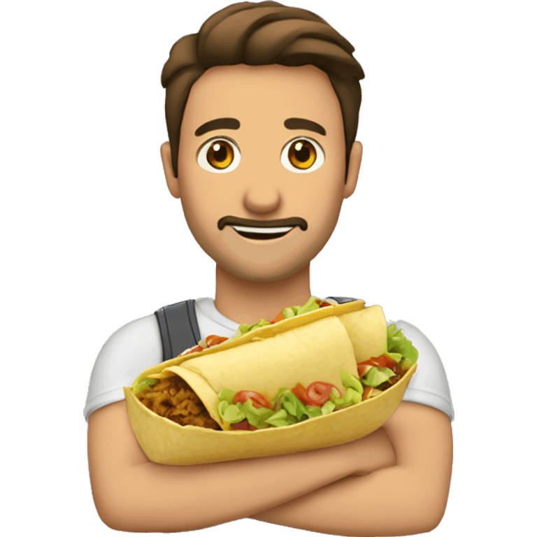 Énorme avec un tacos a la main emoji