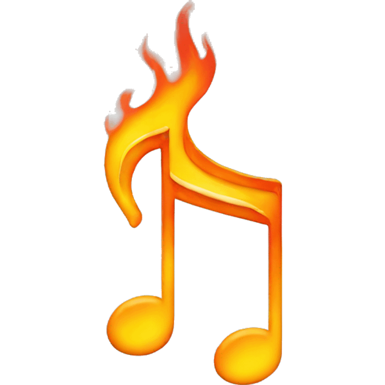 musical note with fire emoji