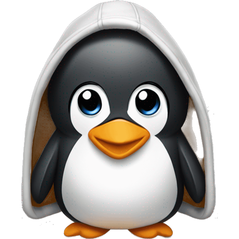 Penguin in hoodie emoji