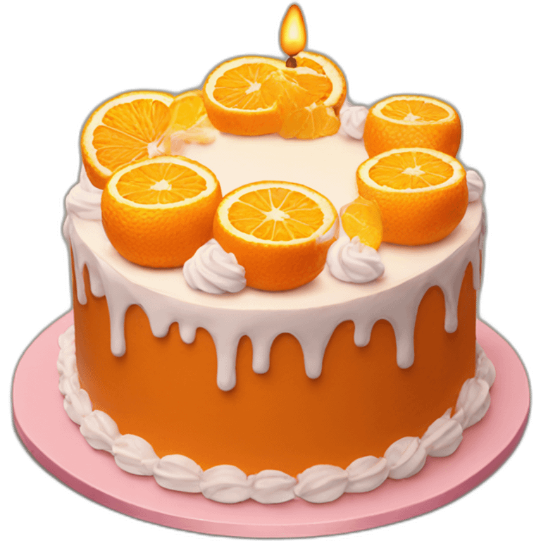 26th birthday cake orange emoji